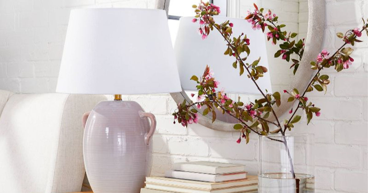 Large Ceramic Jar Table Lamp Gray Threshold