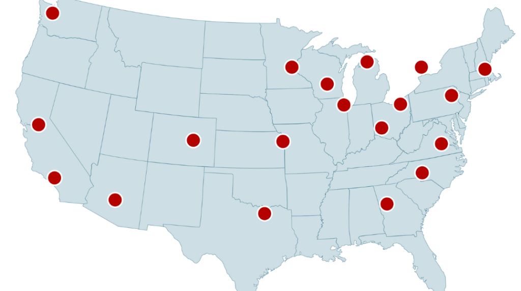 Map of Great Wolf Lodge locations