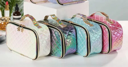 Metallic Sparkle Cosmetics Travel Case