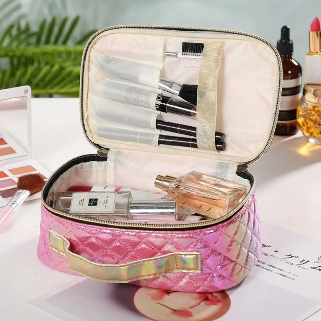 Metallic Sparkle Cosmetics Travel Case