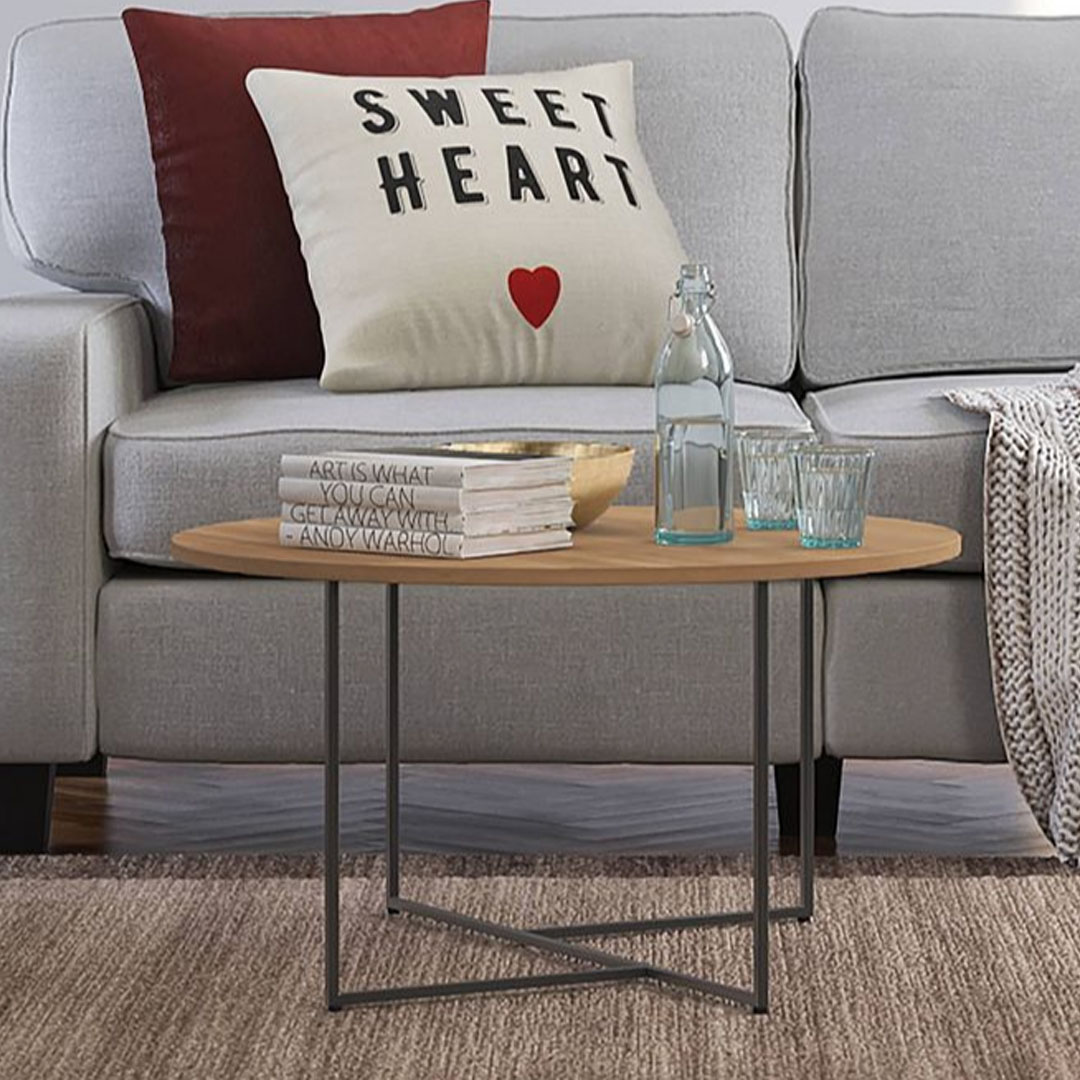 Stevenson Round Coffee Table Natural Adore Decor