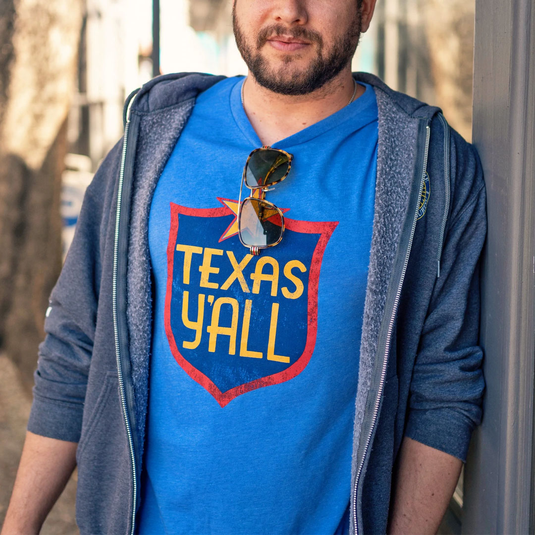 TEXAS YALL SHIELD T SHIRT