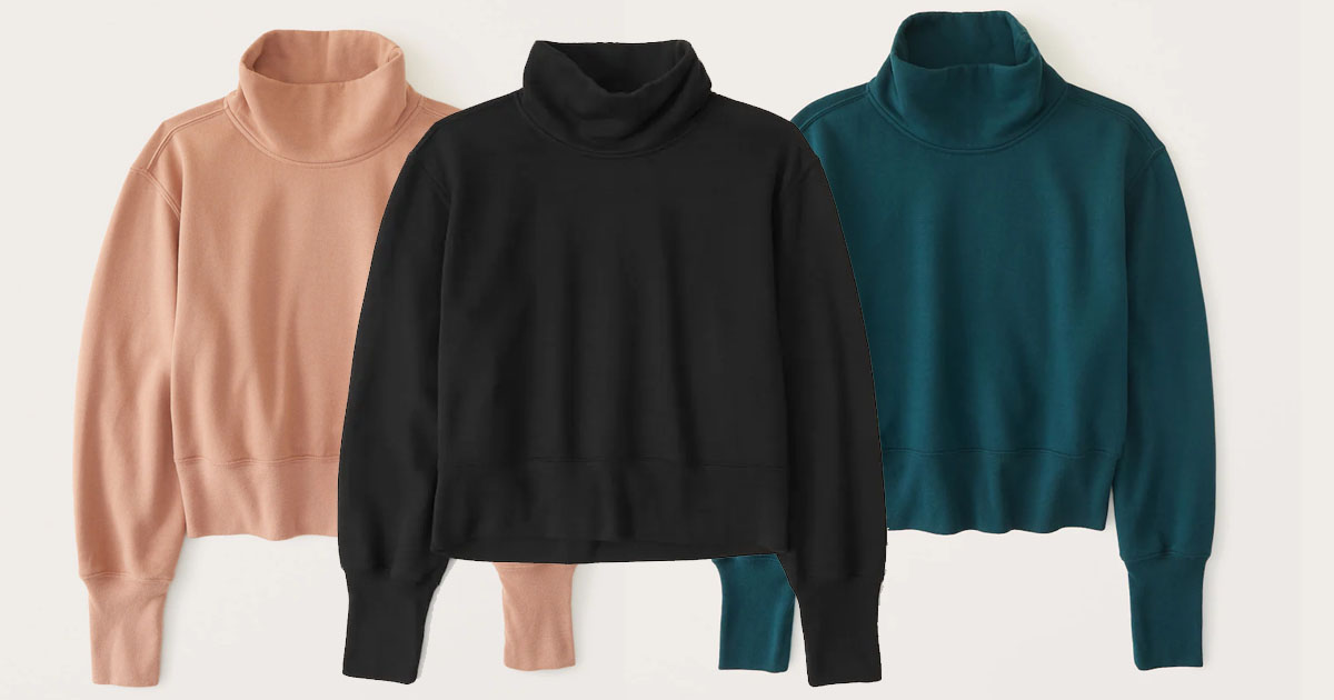 Wedge Turtleneck Sweatshirt