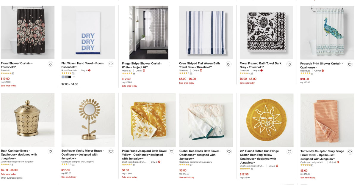 Target Bathroom Decor Sale