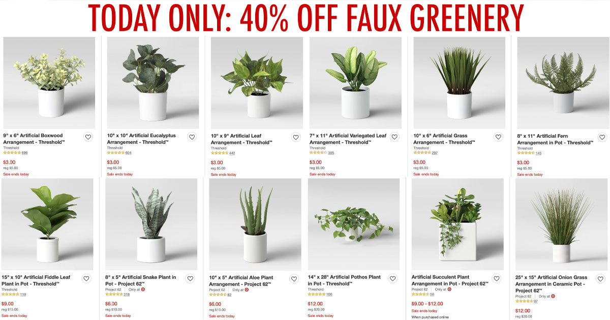 Target Faux Greenry