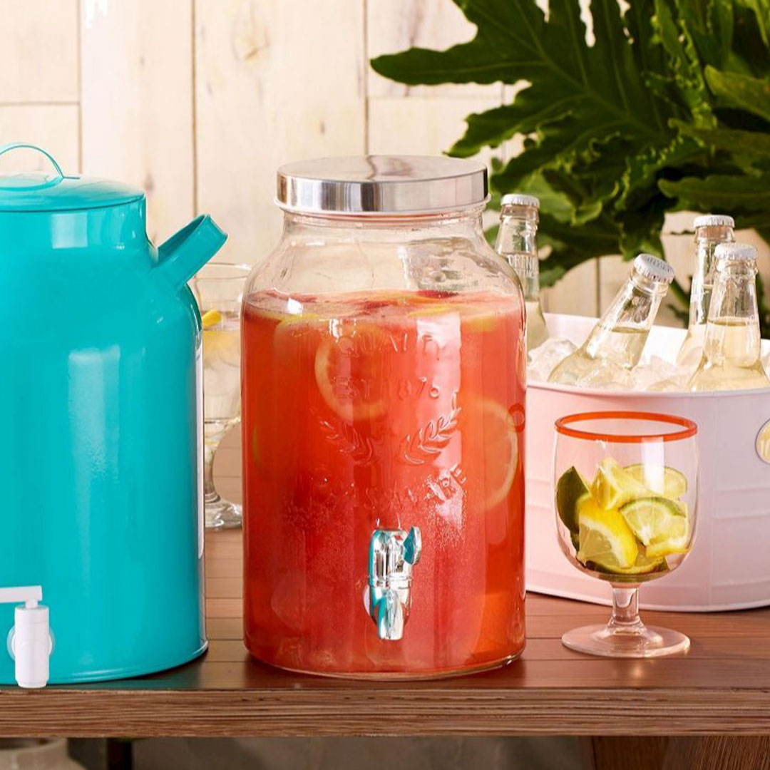 Vintage Glass Beverage Dispenser L Threshold