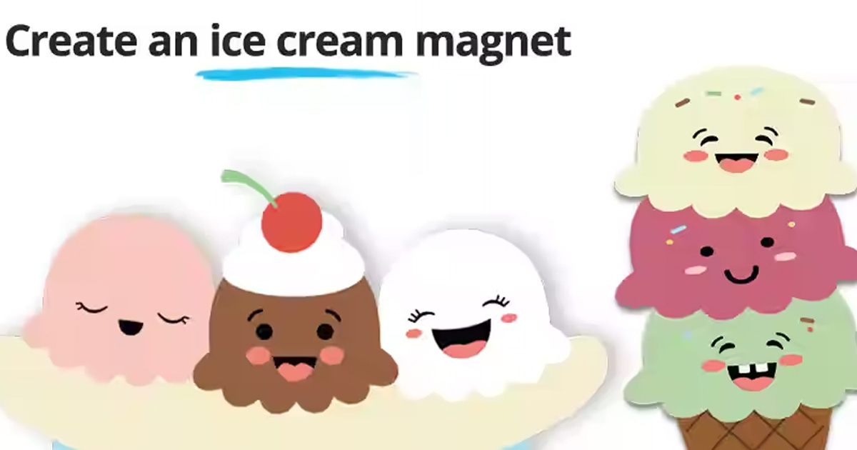 ice cream magnet craft