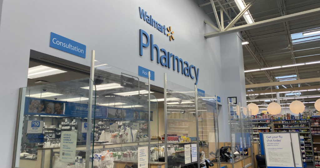 the front of a Walmart pharmacy