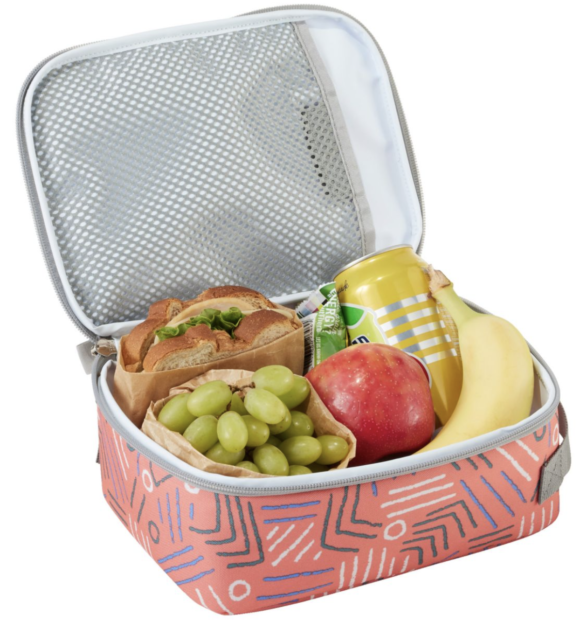 soft lunchbox with food inside