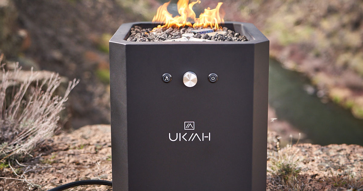 Ukiah Note Portable Audio Propane Fire Pit with Beat to Music Technology