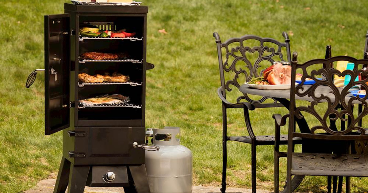 Cuisinart Vertical Propane Smoker with Temperature Smoke Control