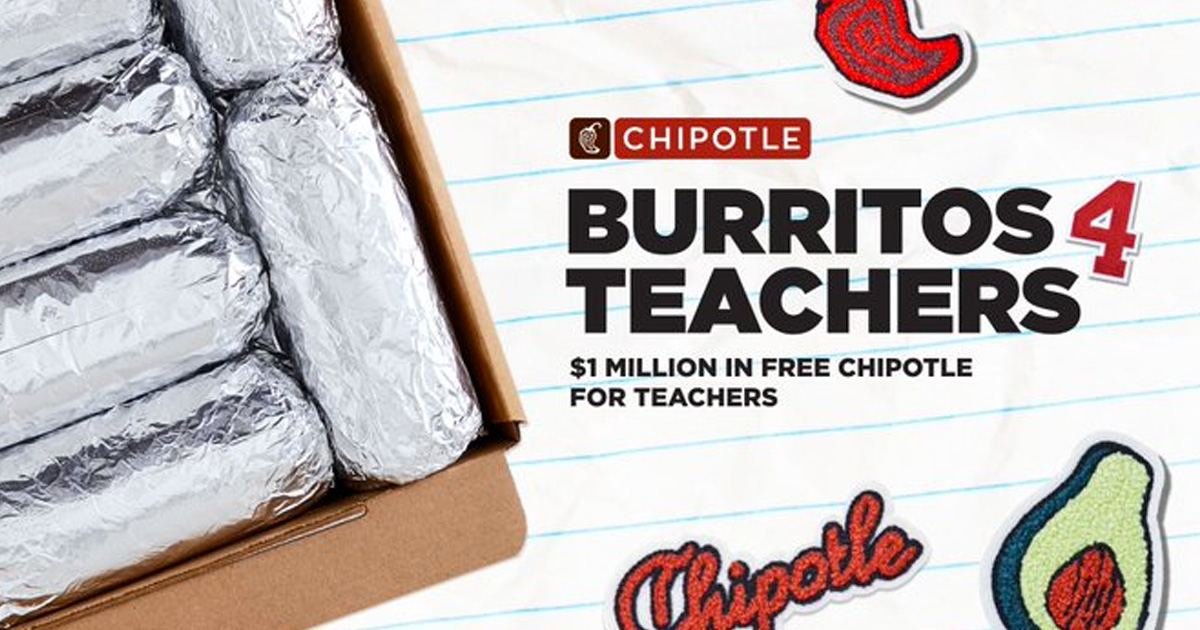 burritos for teachers