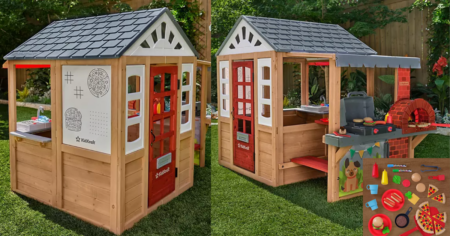 KidKraft Grill Chill Pizza Party Wooden Outdoor Playhouse