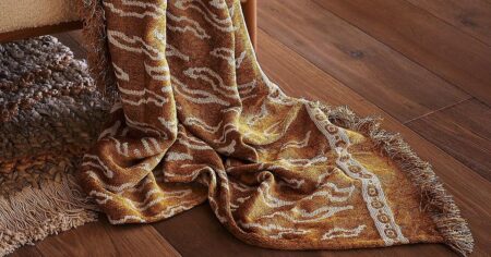 Anthro Jacquard Chenille Roseto Throw Blanket