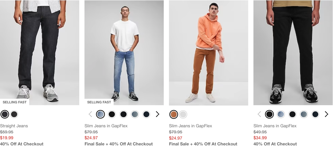 Gap Mens Jeans Gap Mens Jeans screenshot of website page