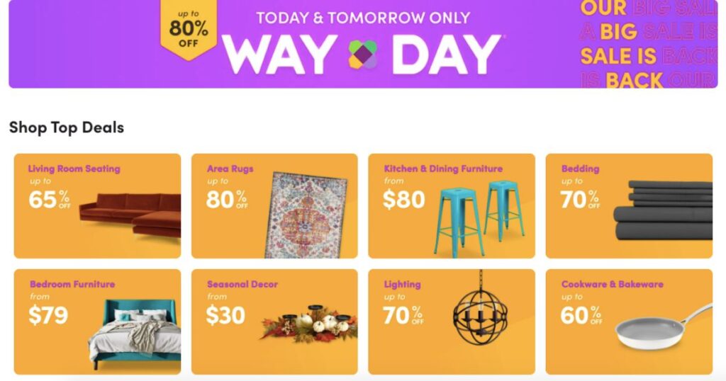 Wayfair Way Day Sales