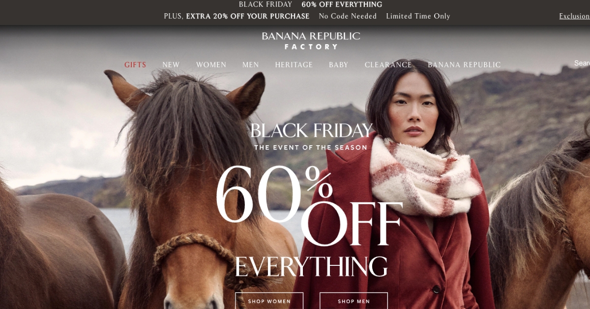 Banana Republic Factory Black Friday Sale