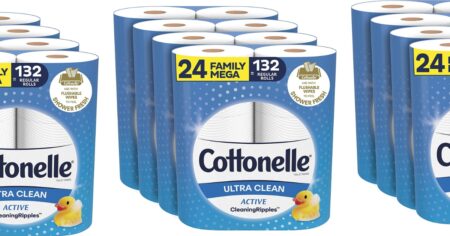 Cottonelle Ultra Clean Toilet Paper Mega Rolls