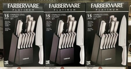 Farberware Piece Stainless Steel Knife Block Set