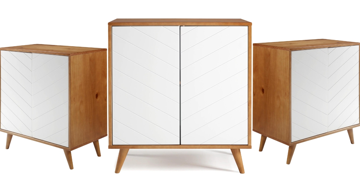 Manor Park Boho Chevron Door Accent Cabinet