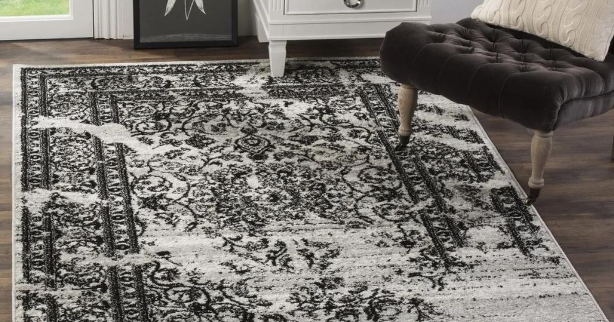 SAFAVIEH Rugs Silver Black Adirondack Rug