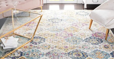 Safavieh Madison Collection Floral Medallion Trellis Rug