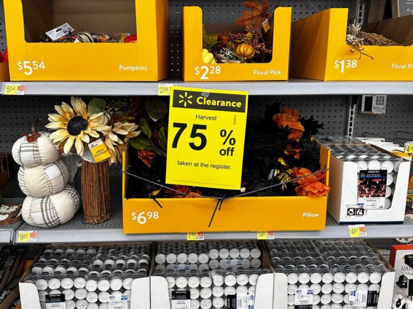 Walmart Fall Harvest Clearance