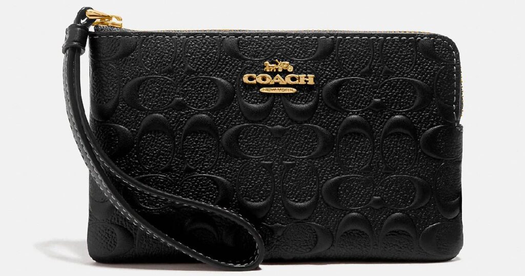 coach wristlet signature leather
