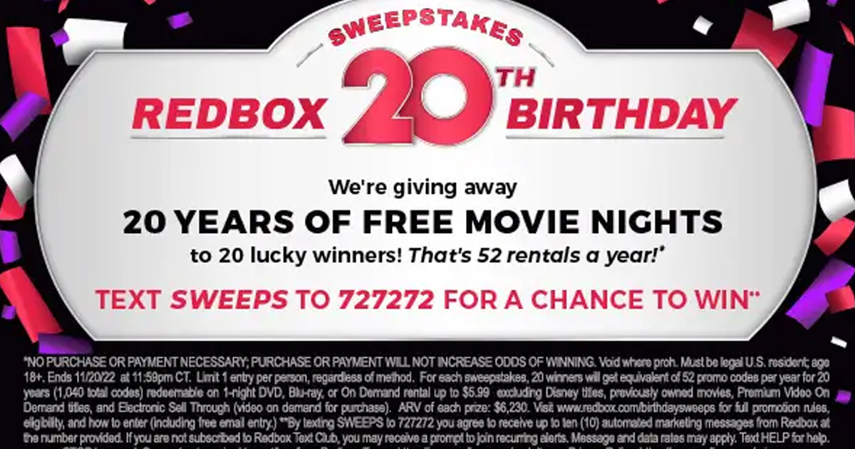 redbox th birthday