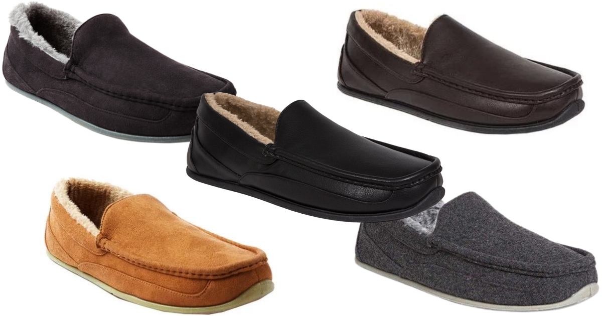 Deer Stags Mens Cozy Moccasin Slippers