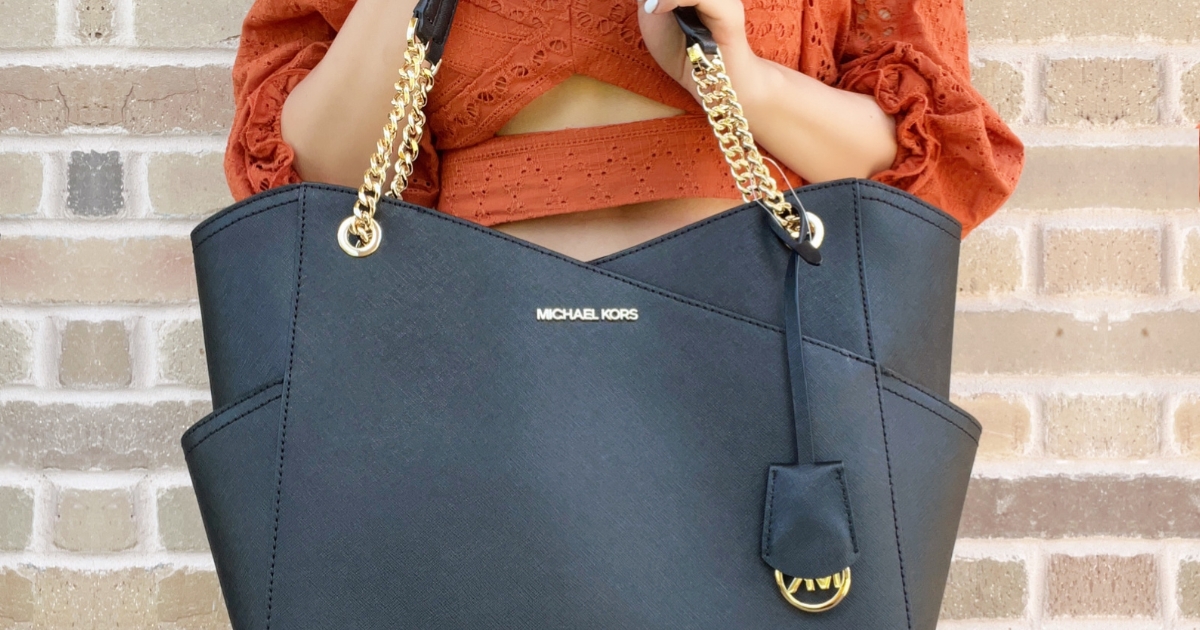 MICHAEL MICHAEL KORS Jet Set Large Saffiano Leather Shoulder Bag