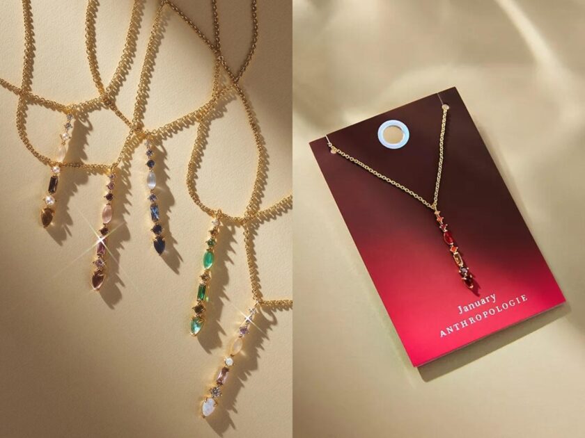 Anthropologie Birthstone Pendant Necklace