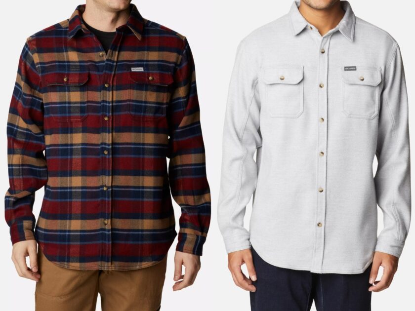 Columbia Mens Deschutes River Heavyweight Flannel Shirts