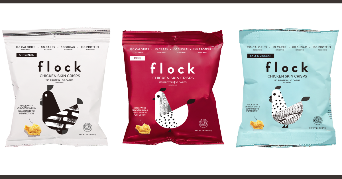 Free Bag of Flock Chicken Skin Crisps