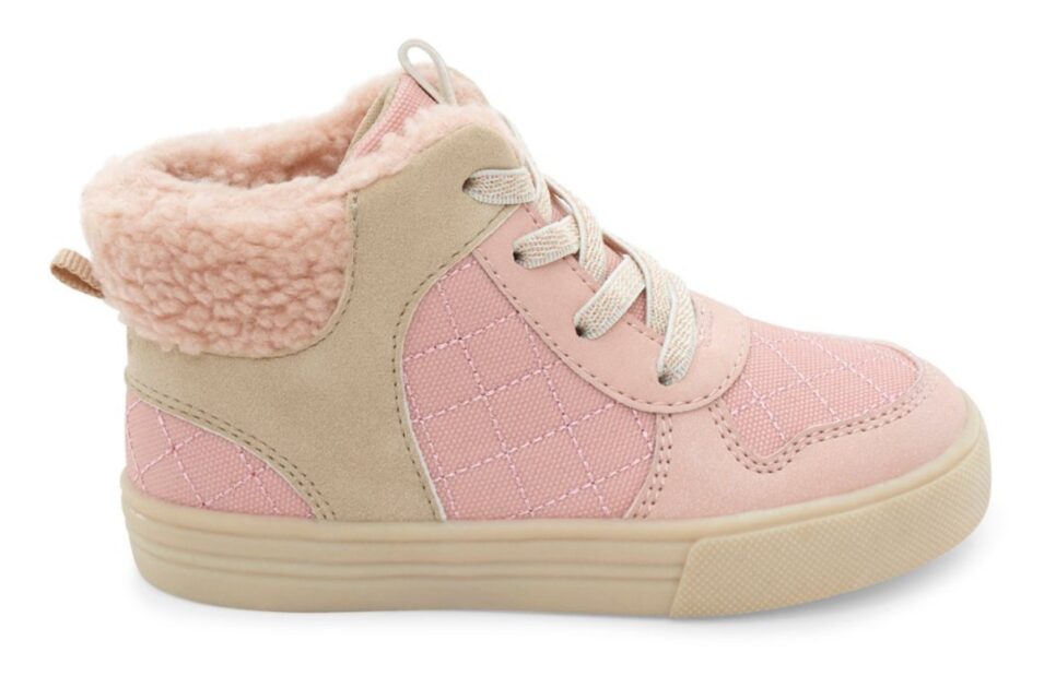OshKosh Bgosh Blush Alotta Faux Fur Accent Hi Top Sneaker e
