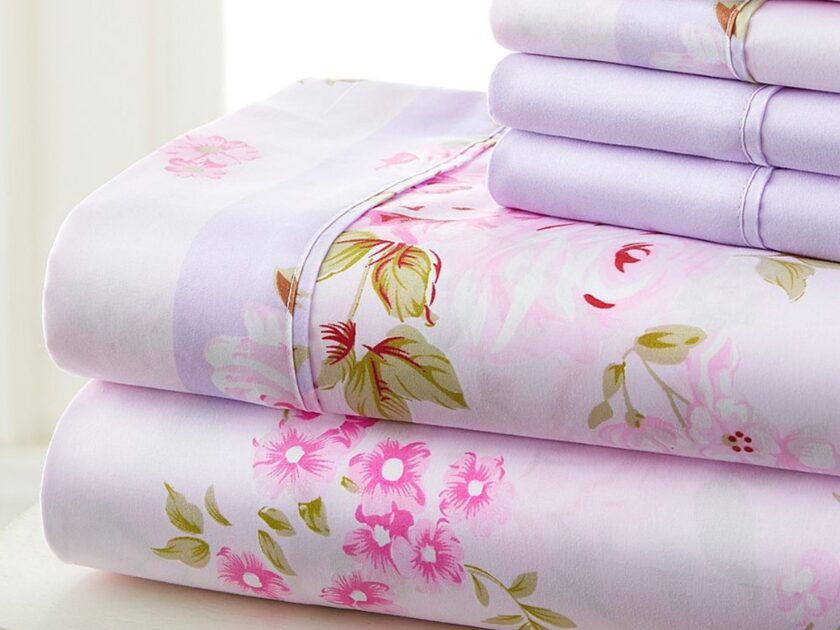 Spirit Linen Home Floral Sheet Set