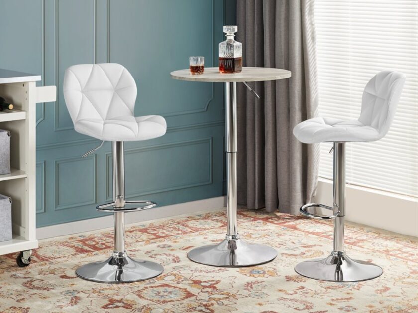 Alden Design Modern Adjustable Faux Leather Bar Stools