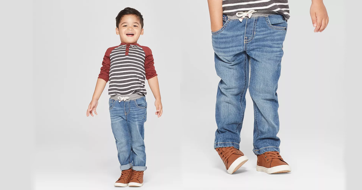 Baby Boys Pull On Straight Fit Jeans Cat Jack