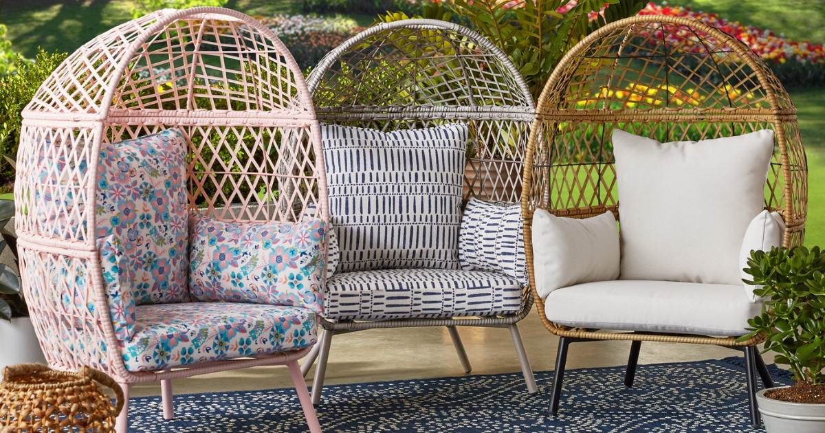 Better Homes Gardens Kids Ventura Outdoor Wicker Stationary Egg Chair