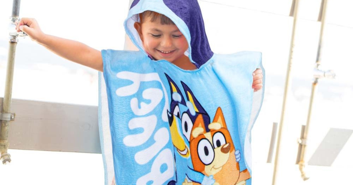 Bluey Hooded Poncho Towel