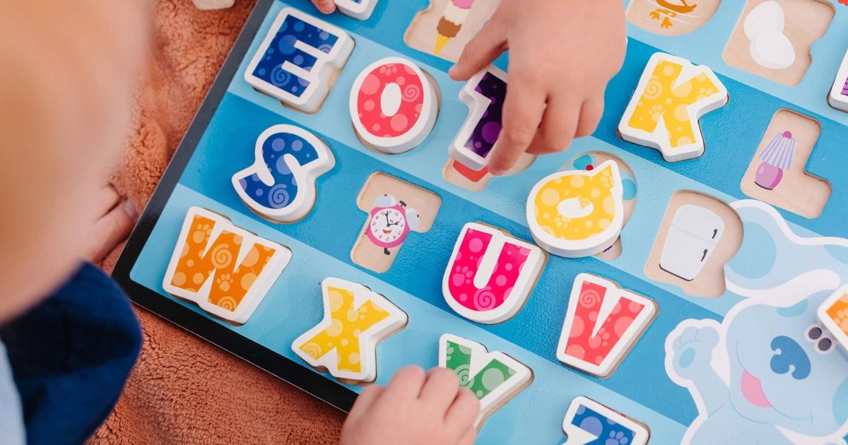 Melissa Doug Blues Clues You Wooden Chunky Puzzle Alphabet