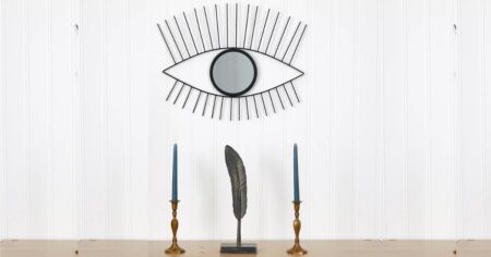 Metal Eye Wall Mirror