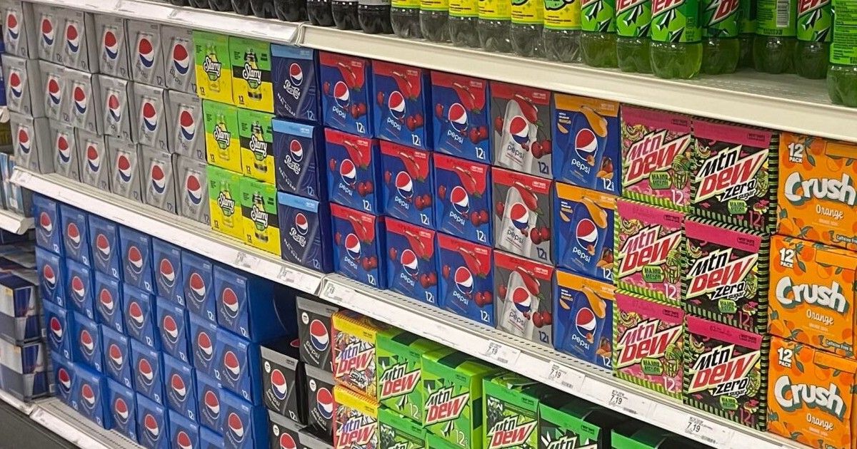 aisle of soda at Target
