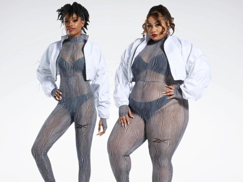 Reebok Womens Plus Size Cardi B Woven Crop Jacket