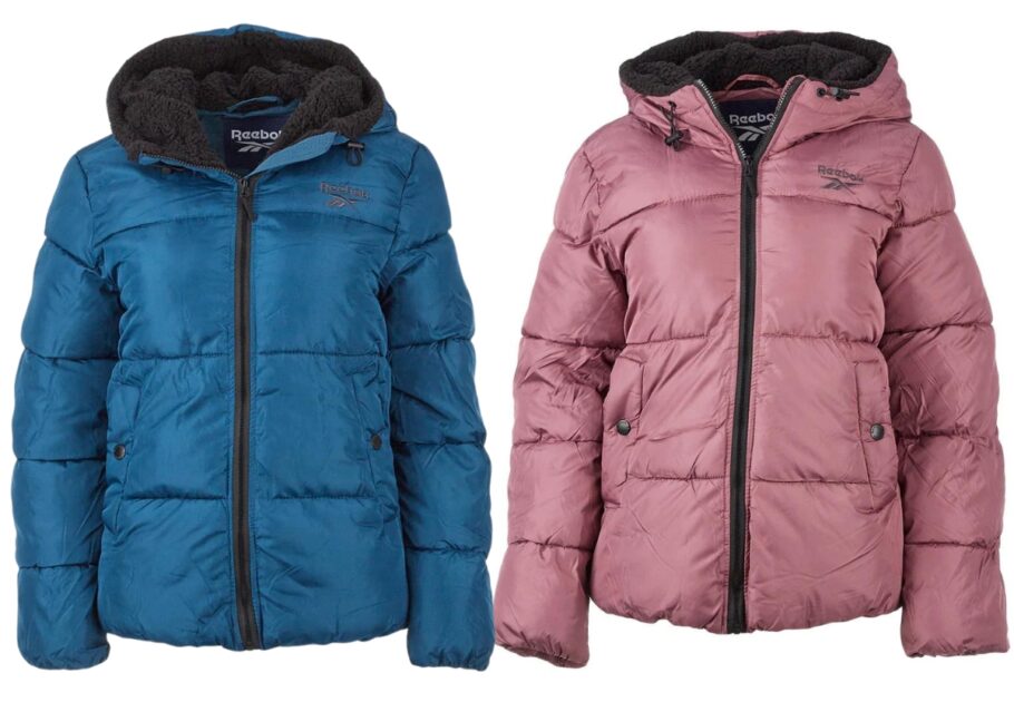 Reebok Womens Sherpa Hood Puffer Jacket e