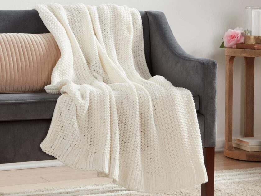 Threshold Solid Chenille Knit Throw Blanket