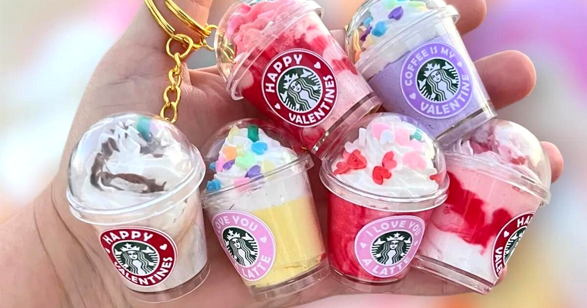 Valentines Day Mini Coffee Keychains
