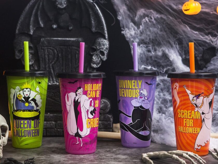 Zak Designs Disney Villains Halloween Glow in the Dark Tumbler Set