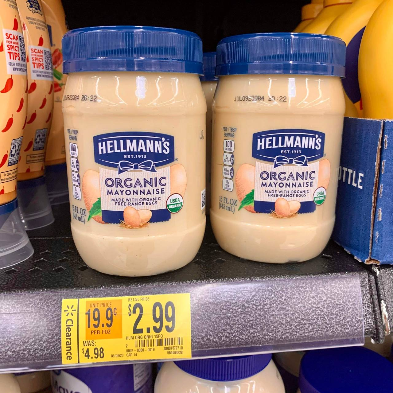 Hellmanns Organic Mayonnaise