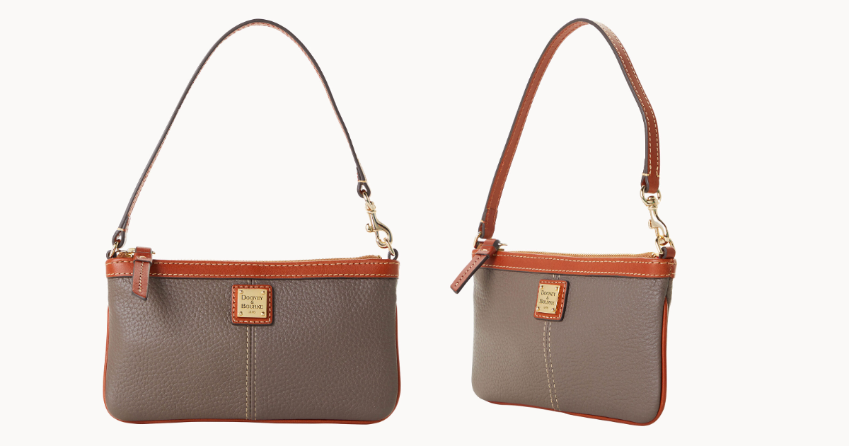 Pebble Grain Large Slim Wristlet